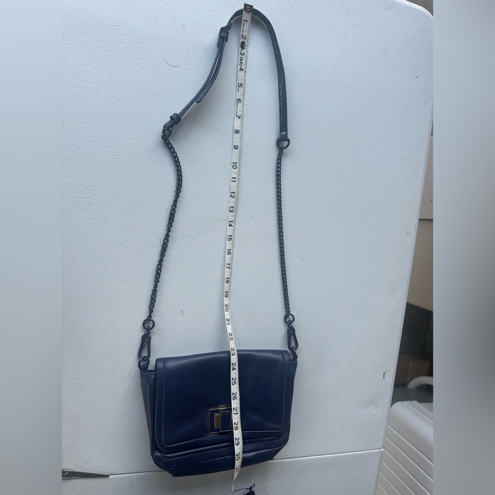 Steve Madden Blue Magenta Chain Crossbody Handbag - Picture 13 of 15